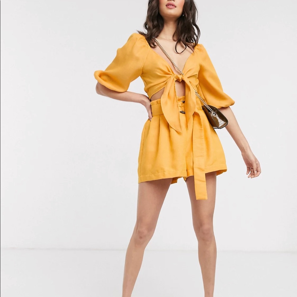 Moon River Linen Crop Top